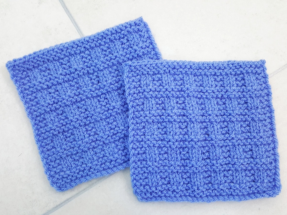 Free knitting pattern: Checkerboard Square – Knit-a-square